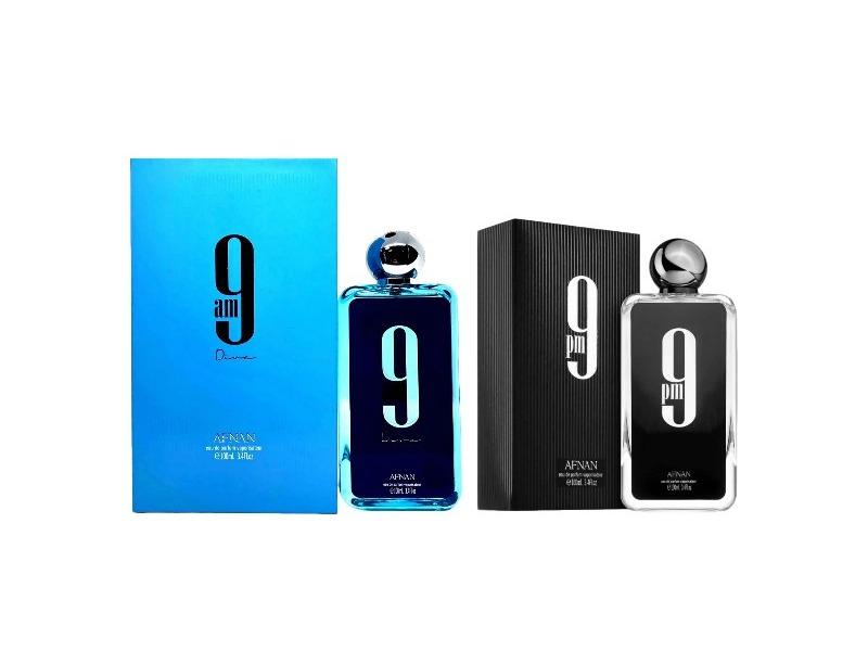 AFNAN 9 AM DIVE FOR UNISEX & 9 PM EAU DE PARFUM SPRAY 3.4FL.OZ FOR MEN COMBO SET