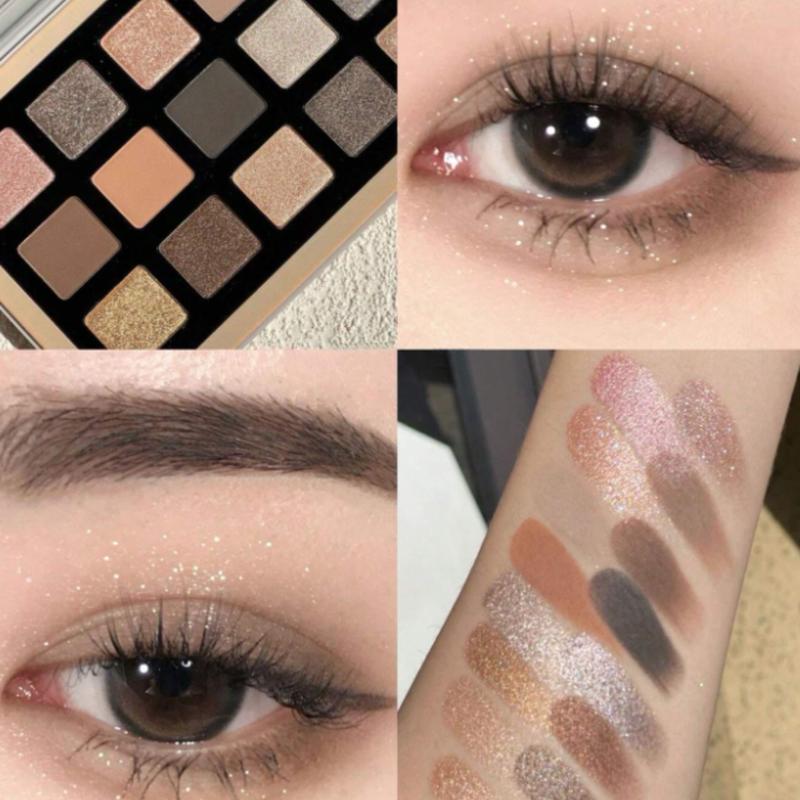 15-Color Eyeshadow Palette, Matte Shimmer Long-Lasting Eye Shadow With Mirror Eyeshadow Tray Eye Shadow