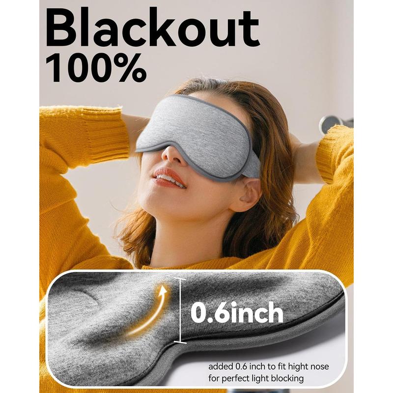 Trending! Weighted Eye Mask for Sleeping - Blackout Sleep Mask for Women and Men! With Extension Eye Covers, Made of Memory Foam, 3D Contoured. An Essential for Airplane Travel, Also Ideal for Blindfold Meditation. Get a Deep and Relaxing Sleep!