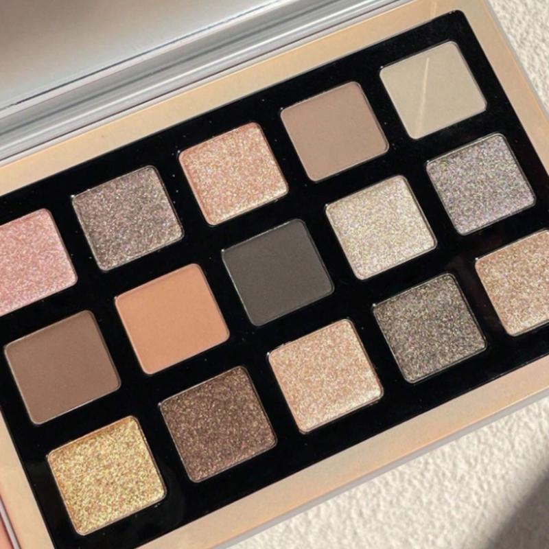 15-Color Eyeshadow Palette, Matte Shimmer Long-Lasting Eye Shadow With Mirror Eyeshadow Tray Eye Shadow