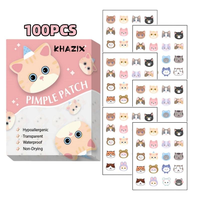 Animal Shaped Acne Patch, 100pcs box Invisible Blemish Acne Covering Stickers, Facial Skin Care Product for Women & Men