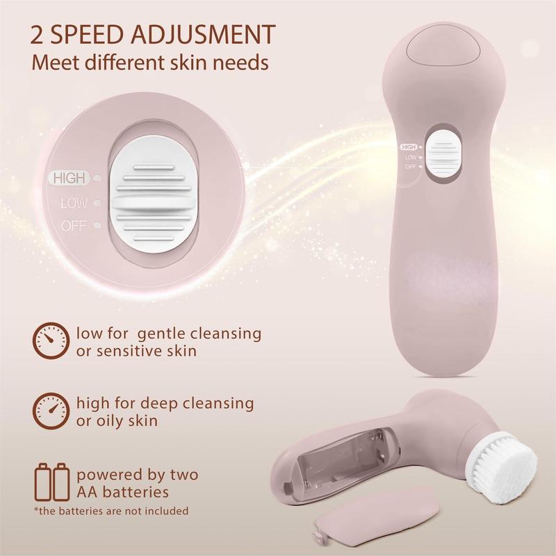 Facial Cleansing Brush | Facial Scrub Exfoliator Skin Care Beauty Product Electric Face Wash Exfoliator Skin Care Women Rotating Cleansing Tool Cleansing Scrub Cleanser Self Care (Agate)