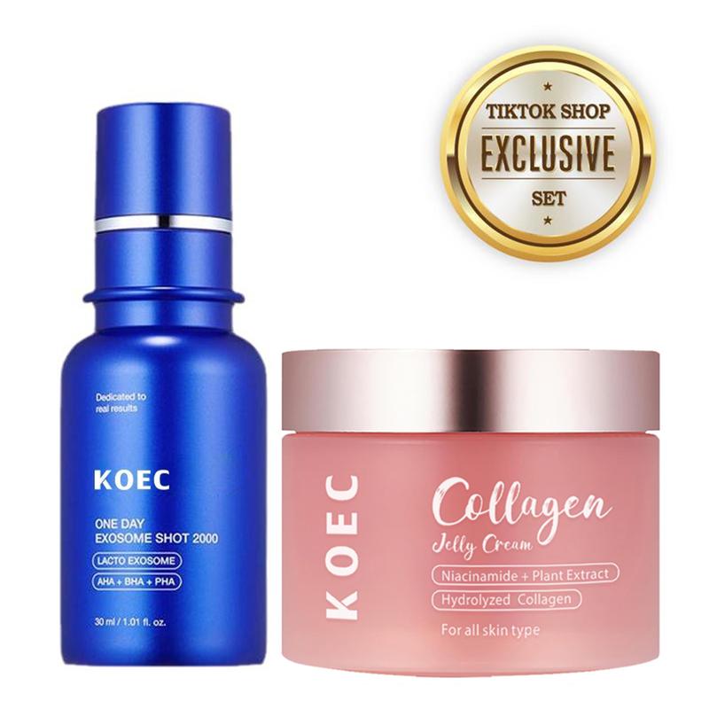 [KOEC TikTok Official Store Set] Korean Home Aesthetics Duo I Experience the Glass Glow Effect , Combination Facial Skin Care Products Skin Repair