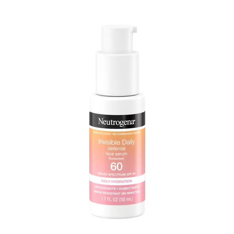 Neutrogena Invisible Daily Defense Face Serum SPF 60+ Skincare Smooth Hydrating Lightweight Radiant Radiance