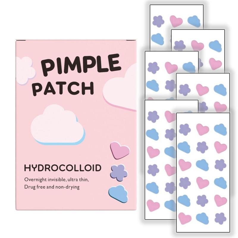 Cloud & Heart Pattern Pimple Patch, 108pcs box Hydrocolloid Invisible Acne Cover Patches, Skin Care Products for Women & Men