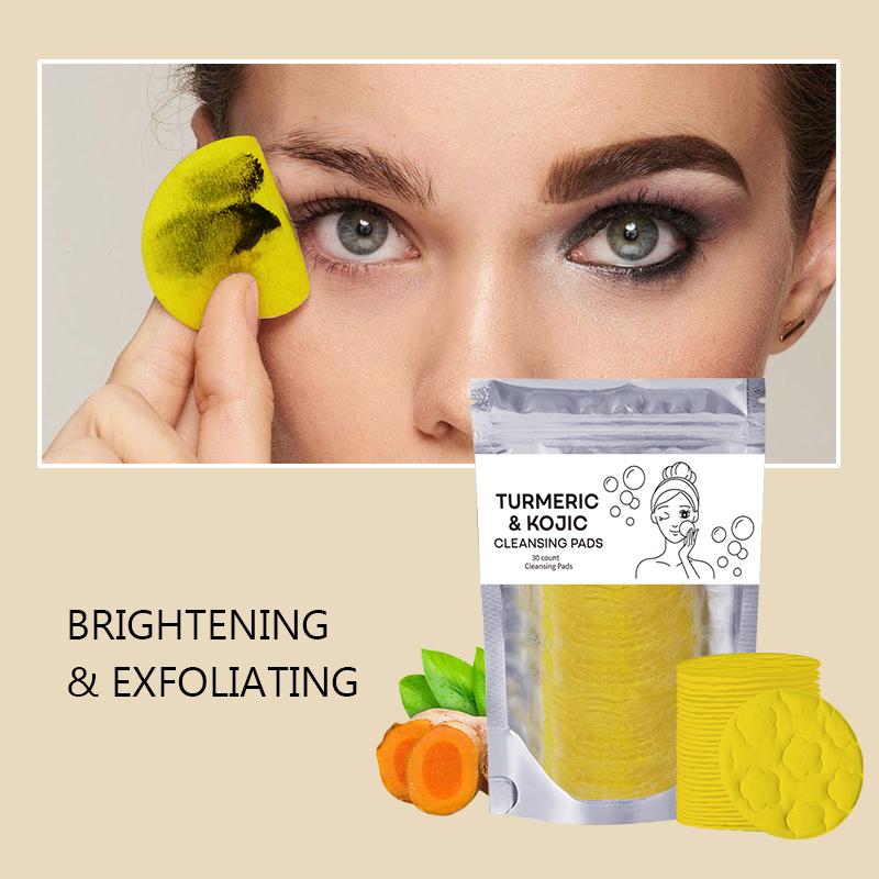 2pcs Turmeric Cleansing Exfoliating PadsFacial Cleansing Skincare(20pcs) Cleanser Comfort