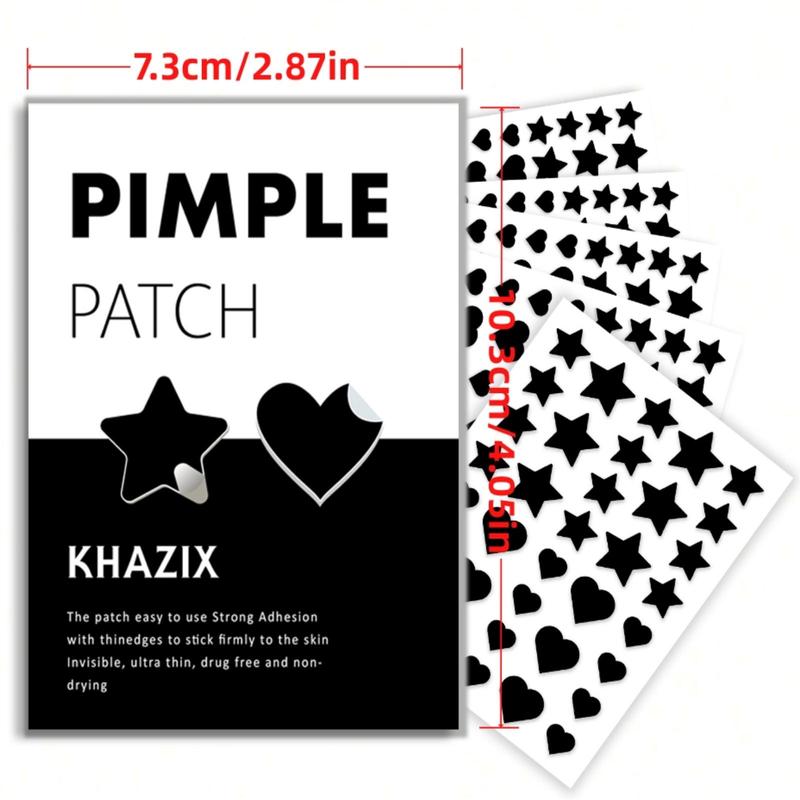 Star and Heart Shaped Acne Cover Patches, 216pcs box Invisible Acne Cover Sticker, Facial Skin Care Product for Women & Men