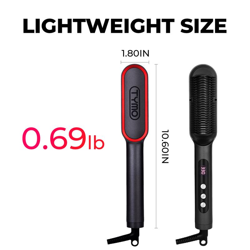 TYMO Ring Plus Ionic Hair Straightener Brush & TYMO CurlPro & Hair Oil - Compacted Wave Curling Iron for Easy Comfort Styling hair