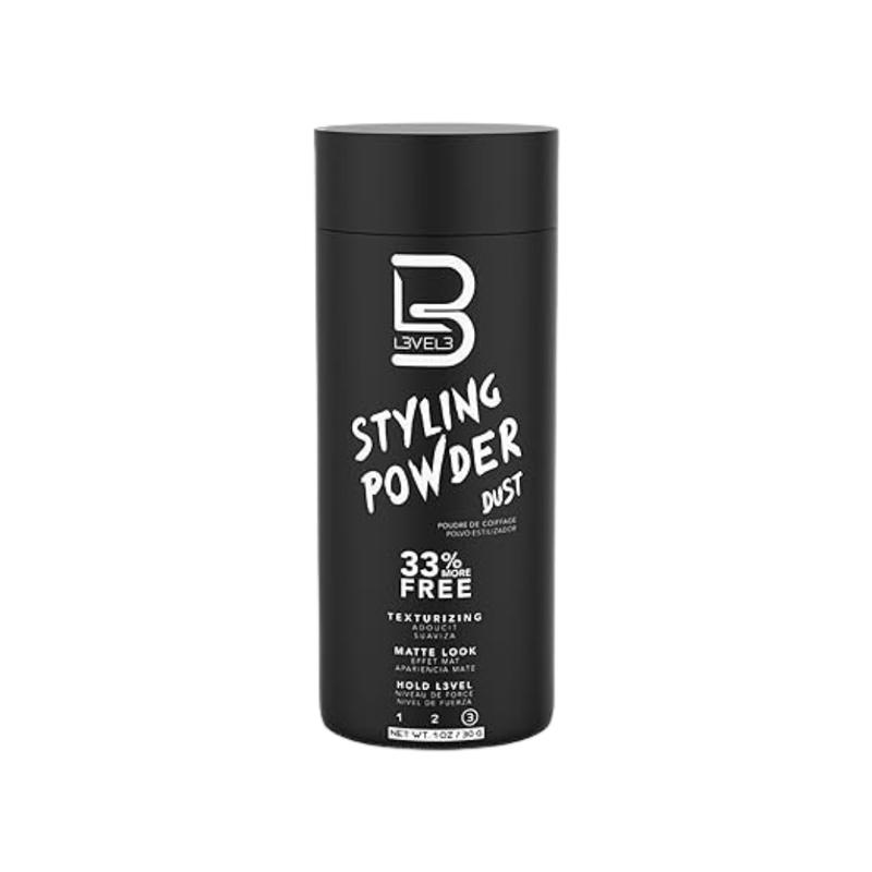 L3 Level 3 Styling Powder - Natural Look Men's Powder - Easy to Apply with No Oil or Greasy,  Haircare, Comfort, Natural Look, Delivers Matte Finish