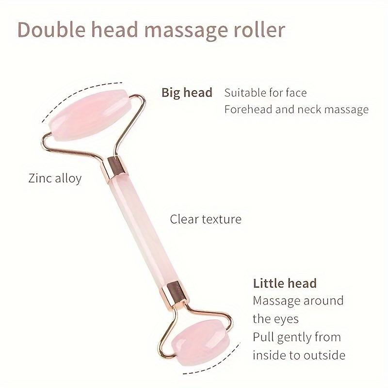 Facial Massage Tool Set, 2 Counts set Resin Facial Massage Scraping Board & Double Head Massage Roller, Muscle Beauty Skincare Tools