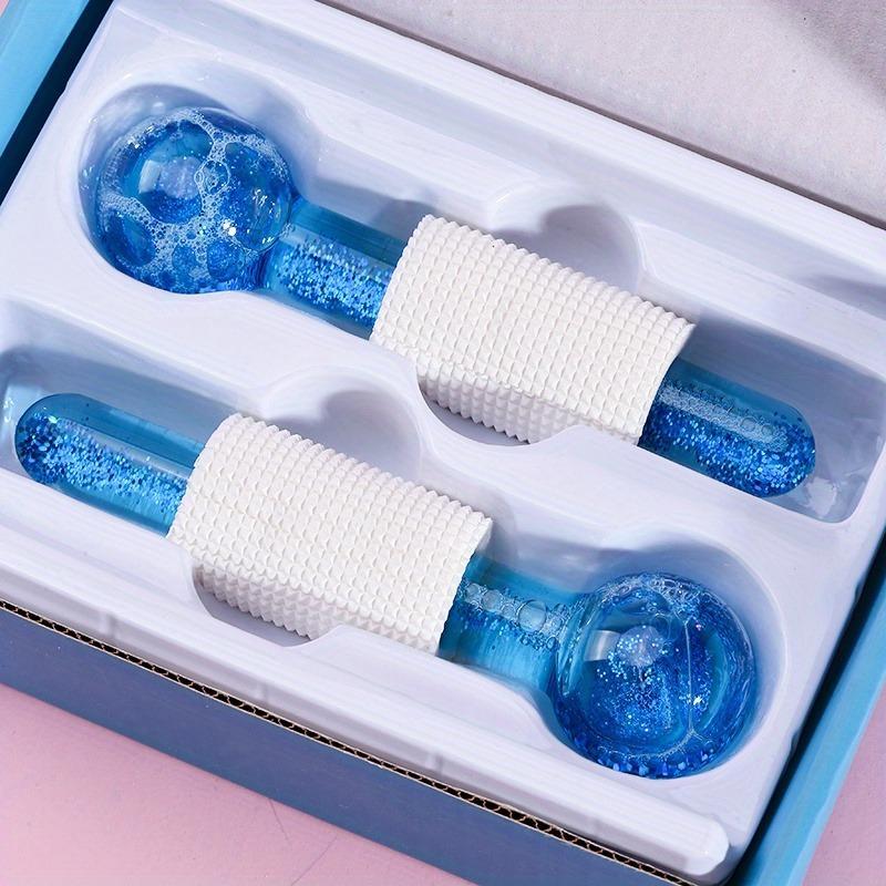 2pcs set Cooling Ice Globes With Glitter, Facial Massage Tool, Professional Skincare Tool For Reducing Puffiness & Enhancing Beauty Effects, Suitable for Women and Men