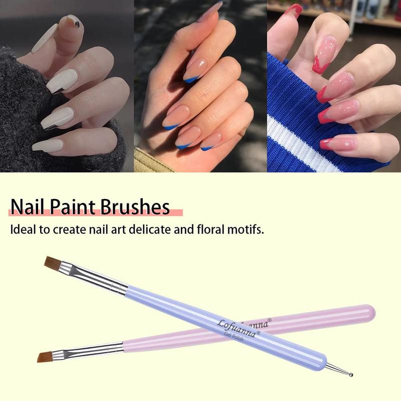 Lightweight & Comfortable Nail Art Brush Set, 6 Counts box Nail Tip Design Tool, DIY Manicure Tools for Women