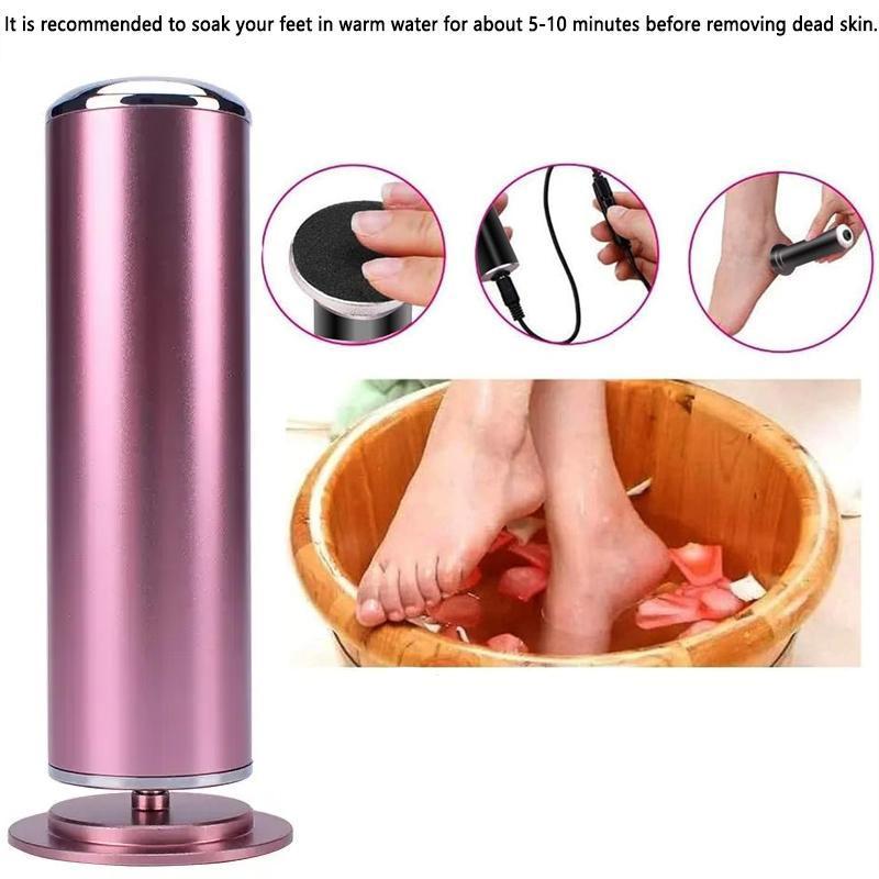 Summer Electric Foot File, Adjustable Rotatable Electronic Foot Dead Skin Remover, Callus Remover Tool for Home & Nail Salon, Pedicure Care Tool for Men Women, Dynamic Nail Supply