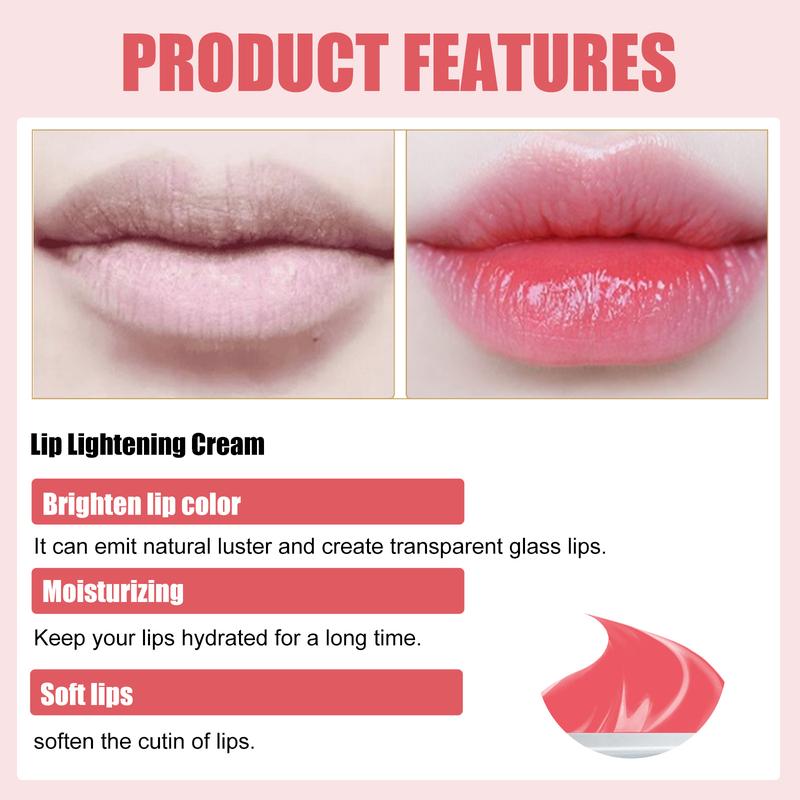 2PCS Lip lightening Cream Deep Hydrating Lip Balm Treatment for Very Dry, Chapped Lips | Lip Lightening & Plumping with Instant Hydration | Gentle Exfoliating