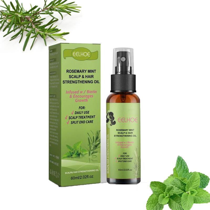 Rosemary Mint Scalp and Hair Oil With Biotin & Essential Oils, Nourishing Treatment for Split Ends and Dry Scalp for All Hair Types Haircare Comfort