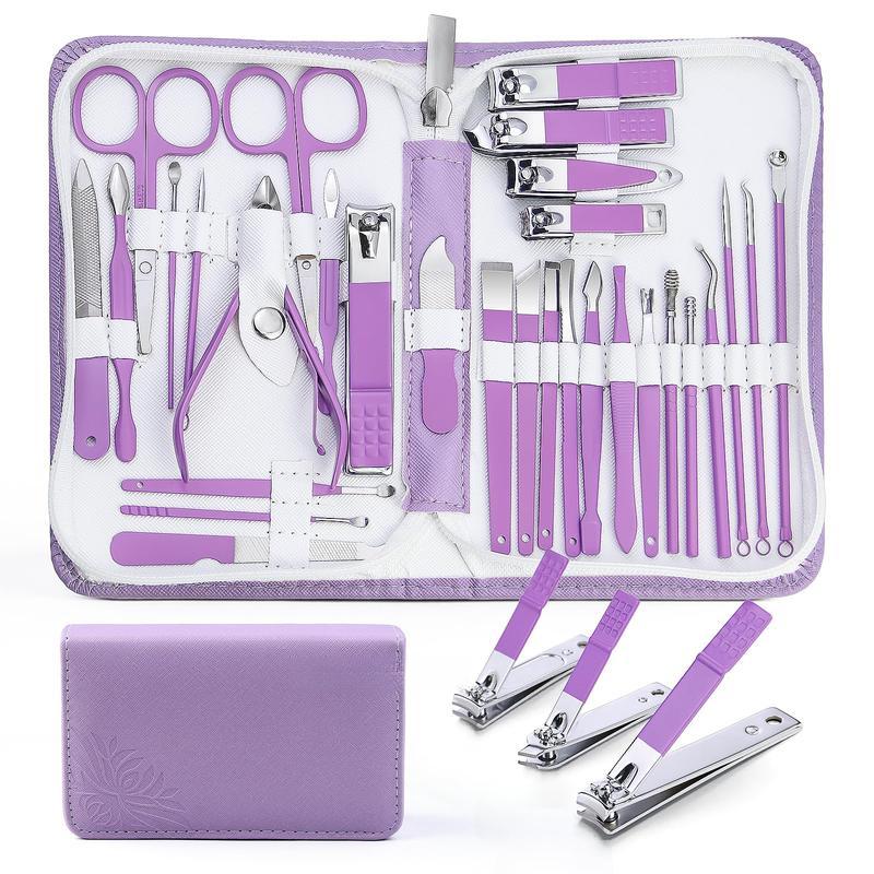 Trending! Manicure Set 30-in-1 - Pedicure Kit & Nail Clippers Set! Professional Stainless Steel Nail Kit for Women and Men. Get a Comprehensive and High-Quality Nail Care Set!