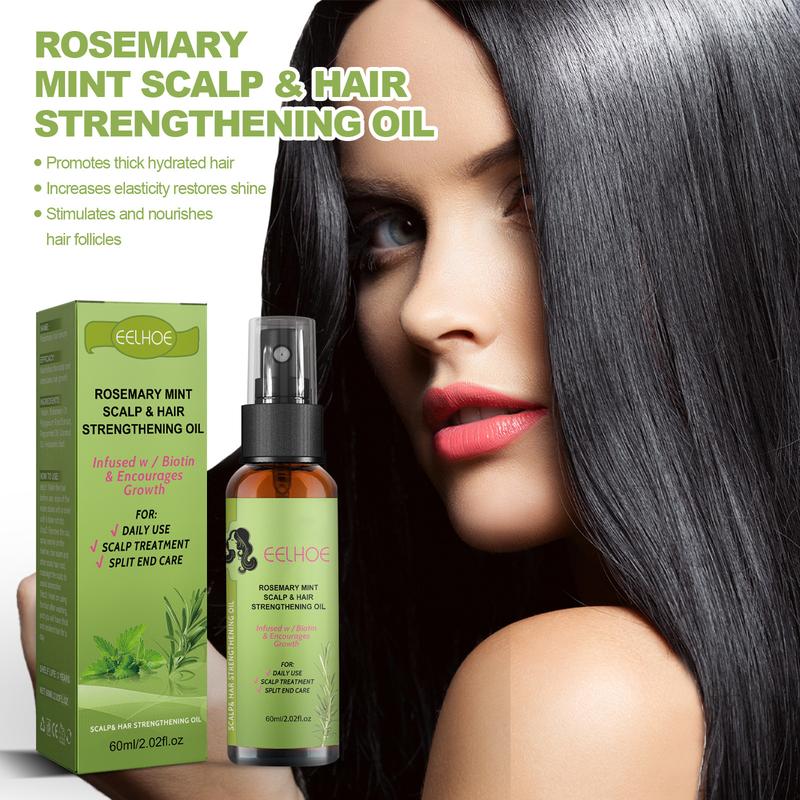 Rosemary Mint Scalp and Hair Oil With Biotin & Essential Oils, Nourishing Treatment for Split Ends and Dry Scalp for All Hair Types Haircare Comfort