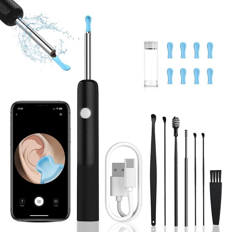 Smart Visual Ear Wax Removal Kit, 1 Box Rechargeable Ear Wax Remove Tool with Earpicks & Earplugs Kit with Light, for Cell Phones & Tablets