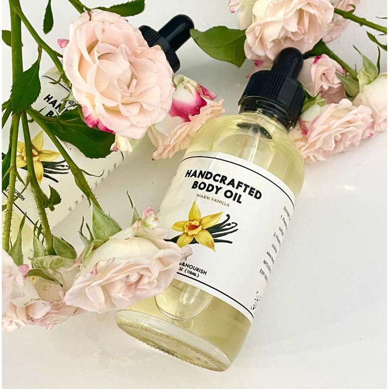 Handmade Warming Vanilla Moisturizing Oil for Silky Smooth Skin