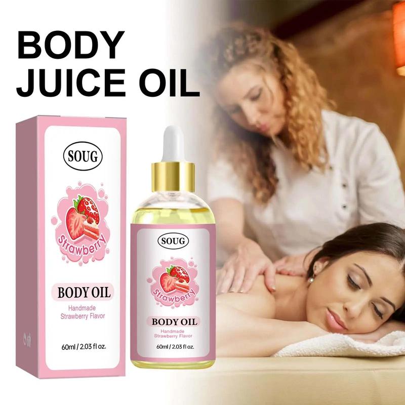 Strawberry Flavor Body Juice Oil, Calf Muscle Massage Oil, Very Fluid Body Oil, Body Care Oil for Women & Men