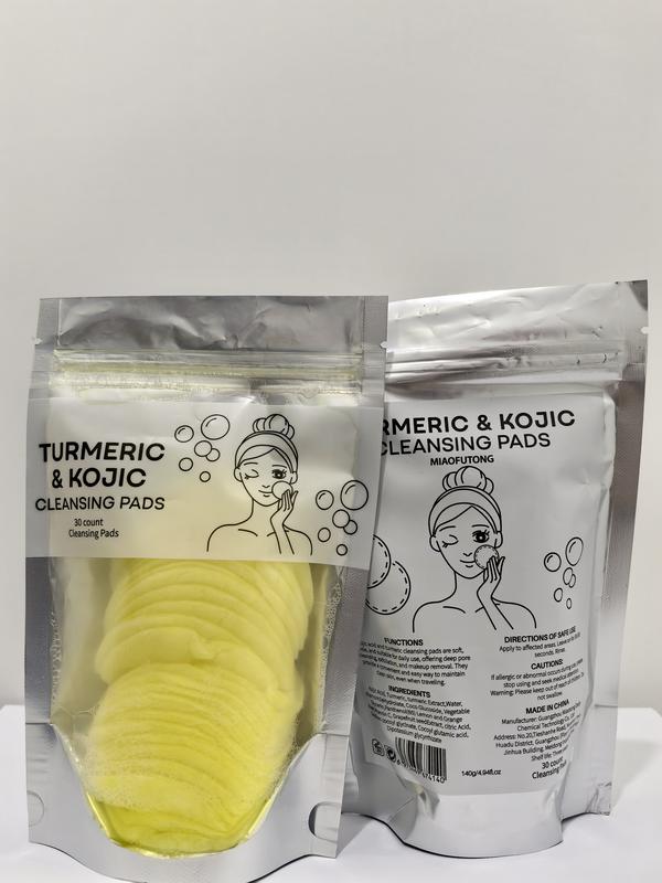 2PCS Turmeric & Kojic Acid Foaming Cleansing Pads