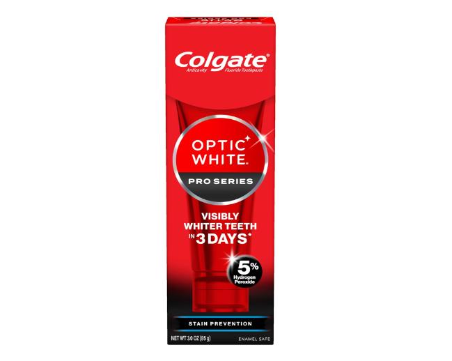 Colgate Optic White Pro Series Toothpaste with Hydrogen Peroxide, Stain Prevention, 3 Oz Tube Mint Oral