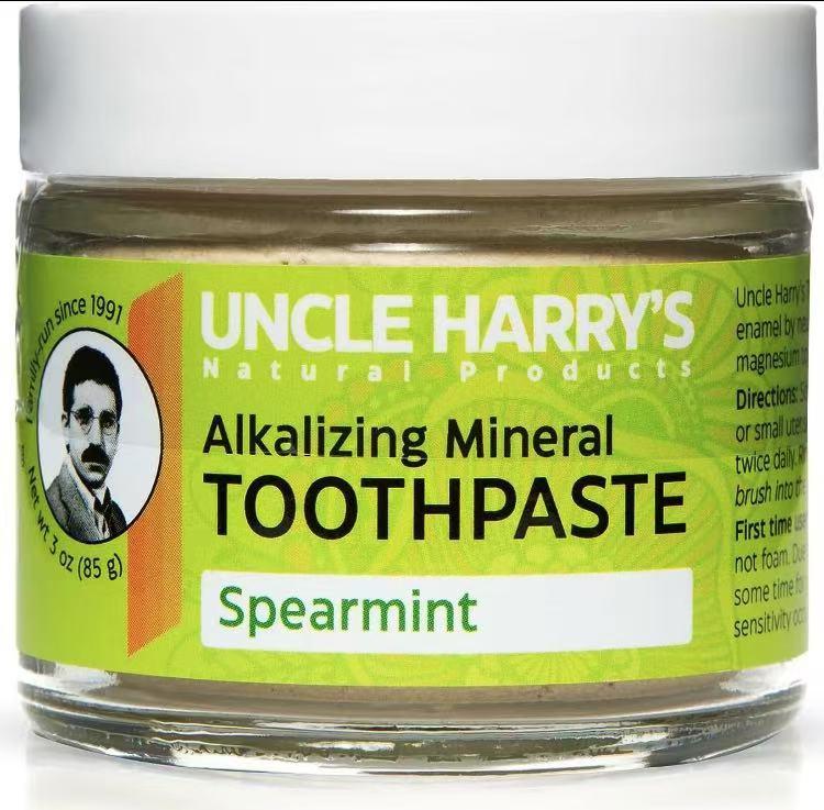 Uncle Harry's Alkalizing MineralToothpasteNatural WhiteningToothpaste Freshens Breath &Promotes EnamelVegan Fluoride FreeToothpaste Oral Foaming PlantSensitive