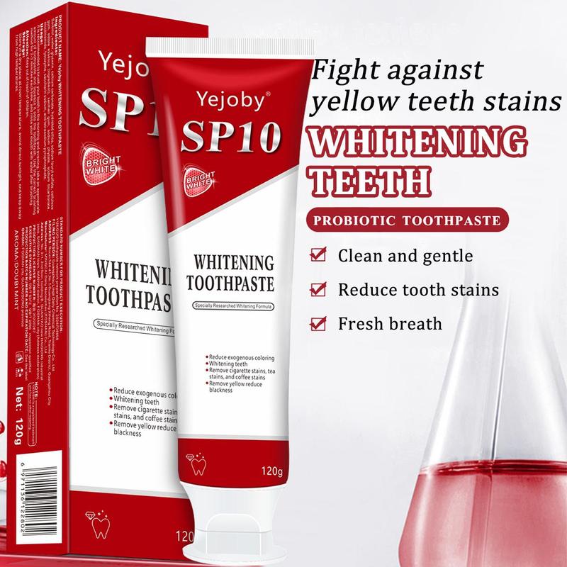 (3 Counts only 19.99$) Sp10 Probiotic Toothpaste,Sp-10 Ultra Whitening Toothpaste,Probiotics Bright White Toothpaste,Sp-10 Probiotic Toothpaste,Sp10 Toothpaste,Fresh Breath,Deep Cleaning Care Toothpaste oral health niacinamide toothpaste