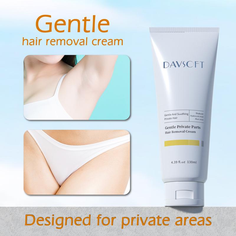 Hair Removal Cream for Smooth Skin - Painless Bikini Hair Removal Lotion for Women & Men,  Body Care Comfort Moisturizing Silky Wax woman body