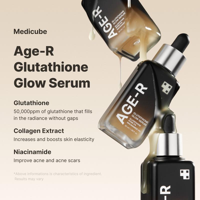 [Medicube Official] AGE-R Glutathione Glow Serum l Medicube Antioxidant & Elasticity Care Serum for 24Hr Pure Radiance, Korean Glass Glow Skin, Daily Use for Youthful Skin, Korean Skincare