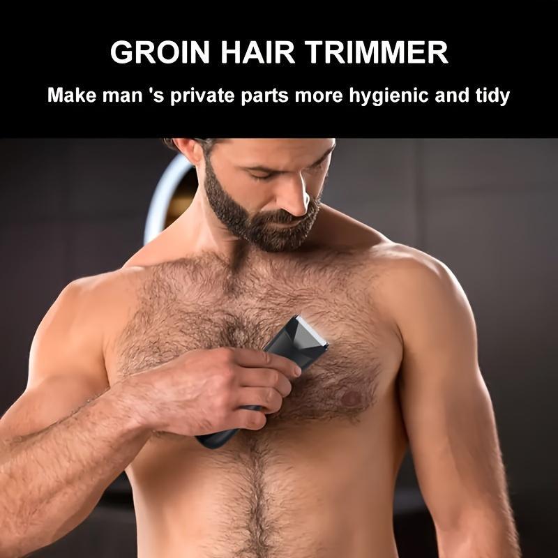 Electric Hair Trimmer, 1 Box Men's Body Hair Trimmer, Durable Ceramic Blade for Smooth Shaving, Perfect Gift Idea for Men, Christmas Gift, Winter Gift, Thanksgiving Gifts