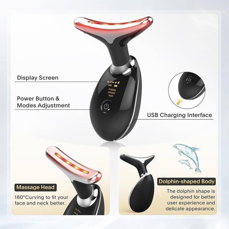 Beauty Gifts, Neck & Face Skin Lifting & Firming Skincare Massager, 1 Count Portable Electric Facial Massage Tool, Facial Massager, Skin Care Comfort Product, Face Lifting Machine, Christmas Gift