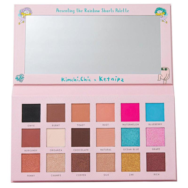 Kimchi Chic x Ketnipz Rainbow Sharts Eyeshadow Palette - 18 Limited Edition Colors, Beauty Collector's Item