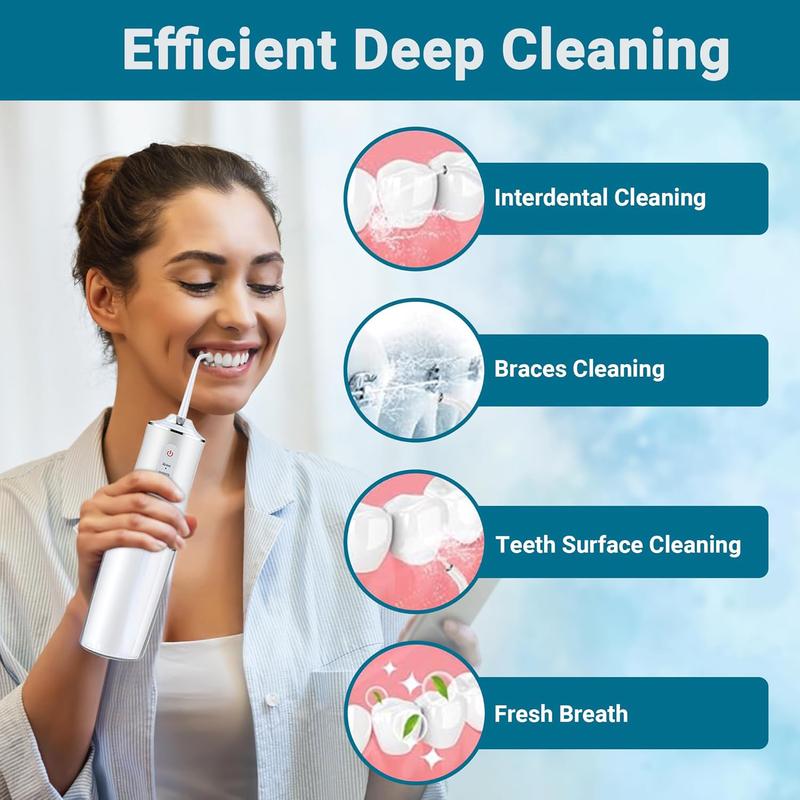 Water Flosser, Portable Rechargeable Oral Irrigator – 4 Modes, USB Charging, Teeth and Gum Health,Ideal for Home & Travel