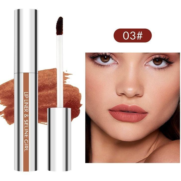 LIP LINER STAY-N - Peel Off Lip Liner with Hyaluronic Acid & Vitamin E, Seline Girl Long-Lasting Lip Stain & Color-Defining Lipliner Stick lip liner