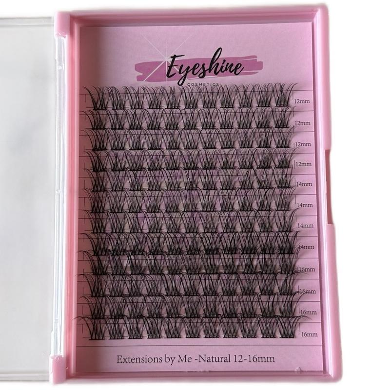 Eyeshine Natural (black 12-16MM) extensions by me Lash Clusters only glue sold separately