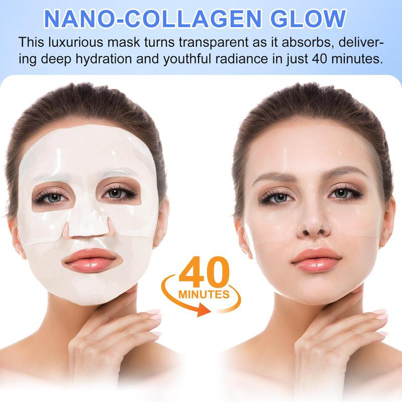 Collagen Mask, 6 Counts set, Night Wrap Facial Moisturizing Care Mask, Facial Skin Care Products for Men and Women, Christmas Gift