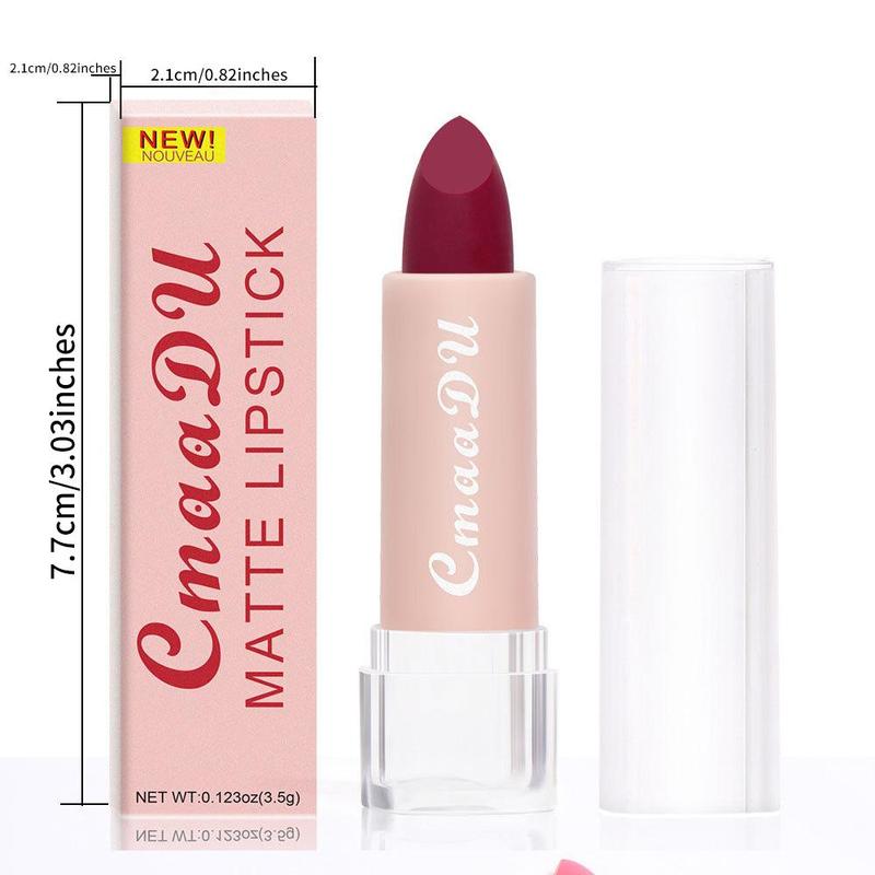 15 Colors Non-stick Matte Misty Moisturizing Waterproof Lipstick - Long-lasting, Cmaadu Hydrating and Vibrant Lip Gloss for Women - Perfect Gift for Valentine's Day, Birthday, Or Any Occasion, Christmas Gift