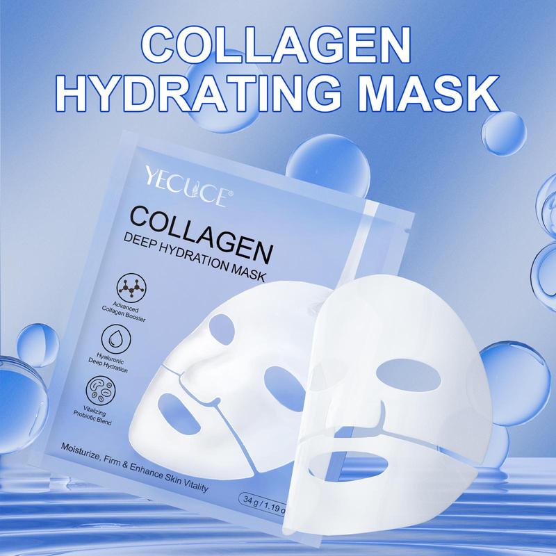 Collagen Mask, 6 Counts set, Night Wrap Facial Moisturizing Care Mask, Facial Skin Care Products for Men and Women, Christmas Gift