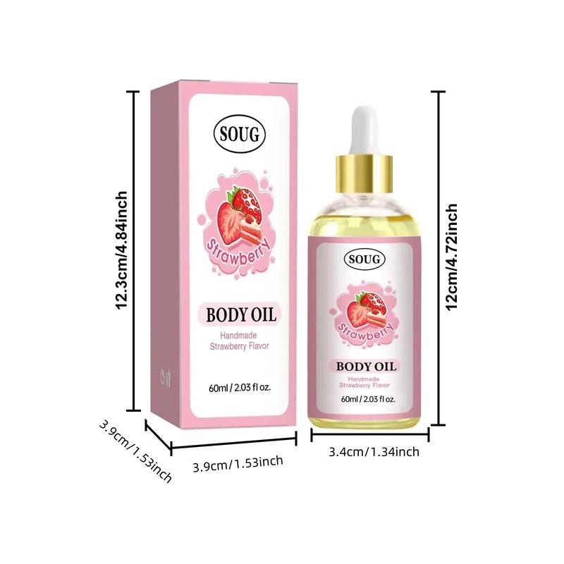 Strawberry Flavor Body Juice Oil, Calf Muscle Massage Oil, Very Fluid Body Oil, Body Care Oil for Women & Men