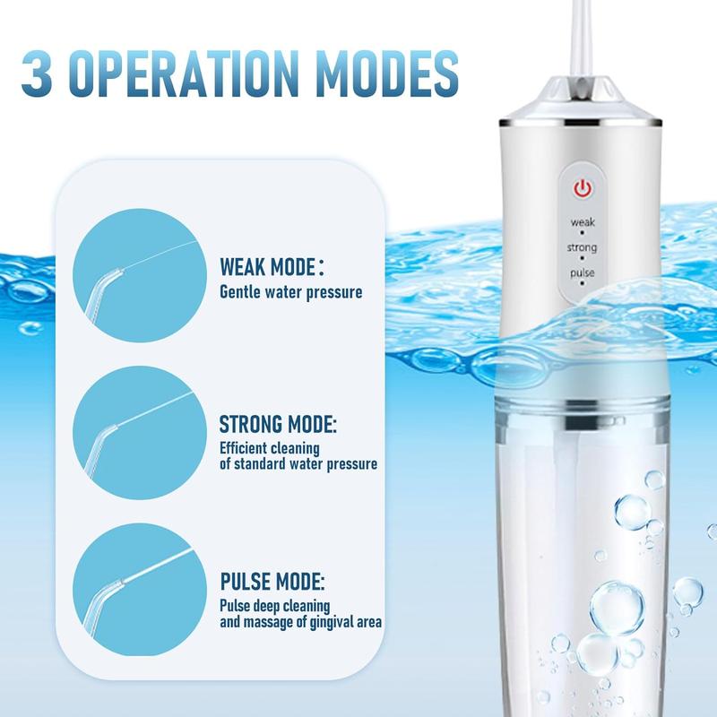 Water Flosser, Portable Rechargeable Oral Irrigator – 4 Modes, USB Charging, Teeth and Gum Health,Ideal for Home & Travel