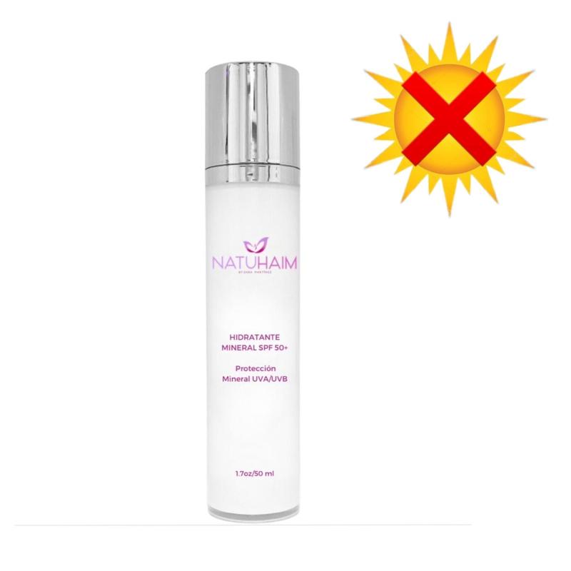 Natuhaim Mineral Sun Cream SPF 50 - Antiedad Protección Solar de Día para Todo Tipo de Piel