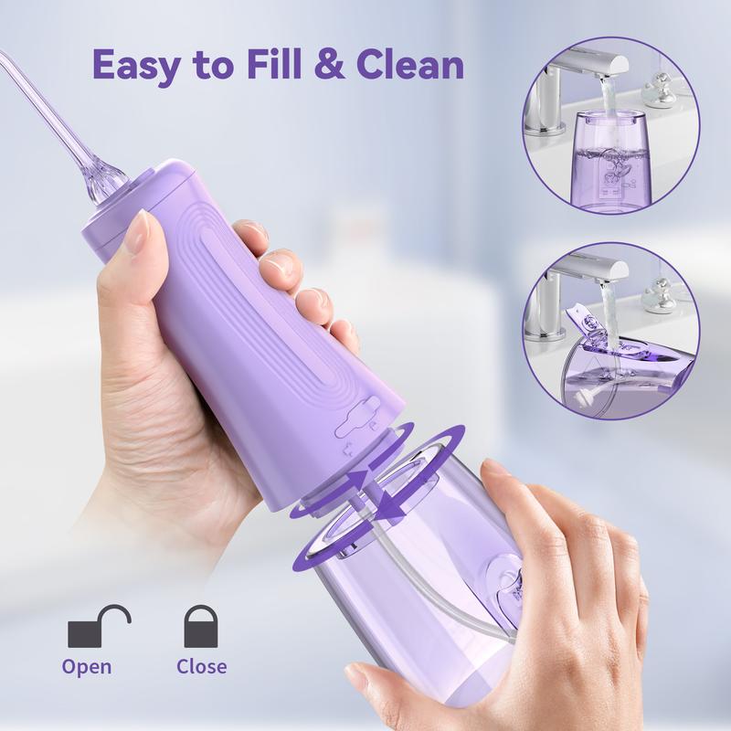 SEJOY Cordless Water Flosser Dental Oral Irrigator 5 Mode 6 Replaceable Jet Tips