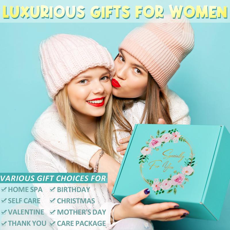 Birthday Gifts for Women Friendship,  Rose Spa Gift Basket for Women – Self-Care and Appreciation Gift Set for Mom, Sister, Friend, Nurse, or Teacher.