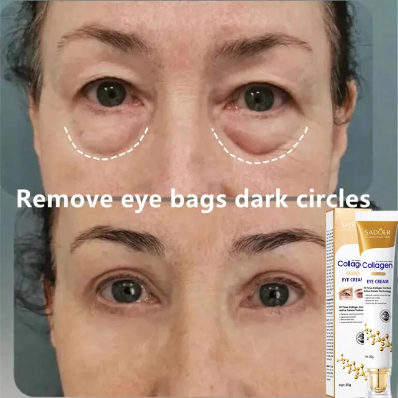 Instant Eye Bag Removal Cream Collagen Removal Wrinkles Firming Skin Fade Fine Lines Brighten Dark Circle Anti Puffiness 2024