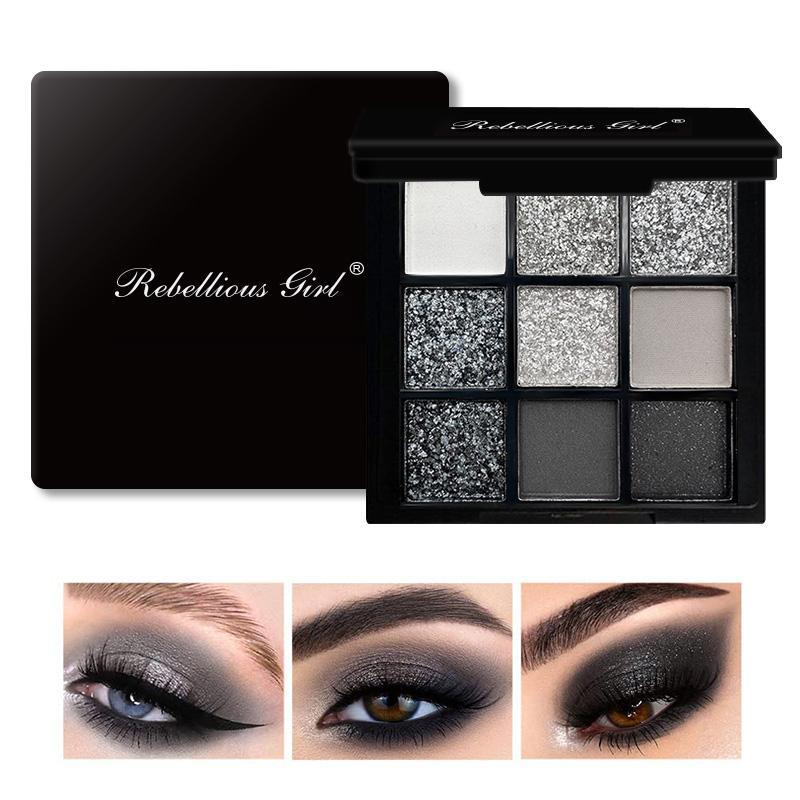 9 Colors Eyeshadow Palette, Shimmering Eyeshadow Palette, Multi-purpose Eyeshadow, Lightweight Eye Makeup Products for All Styles and Occasions, Christmas Gift