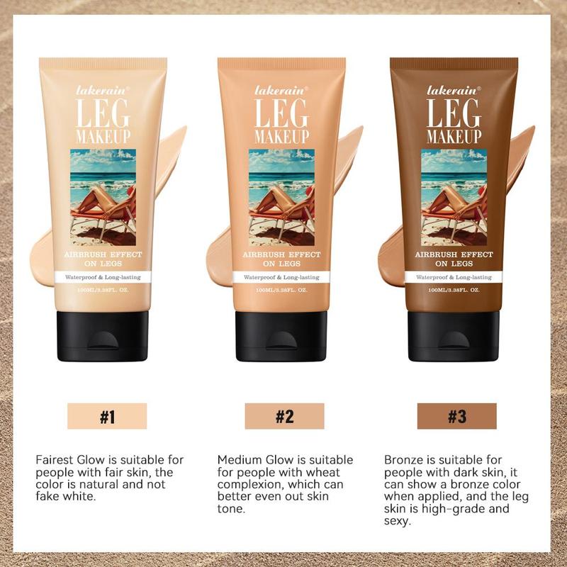 Waterproof Leg Makeup Lotion, Long Lasting Leg Makeup Cream, Transfer Proof Lotion, Beauty & Personal Care Product for Women & Girls