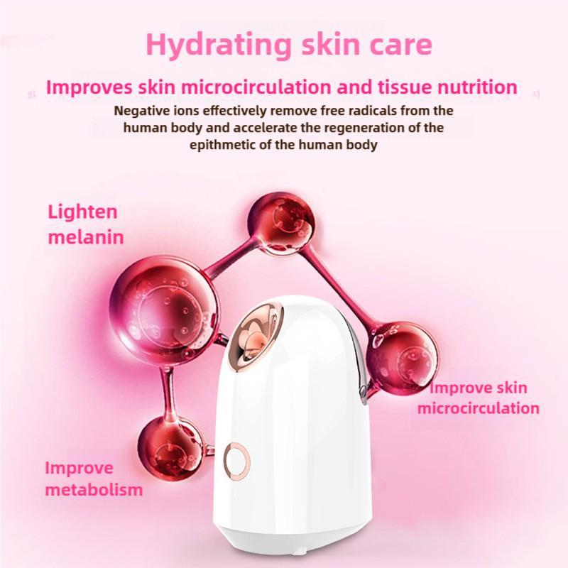 Hot Spray Steam Water Replenisher, 1 Set Including Facial Steamer & 1 Count Blackhead Instrument, Suitable for Household Face Humidifier