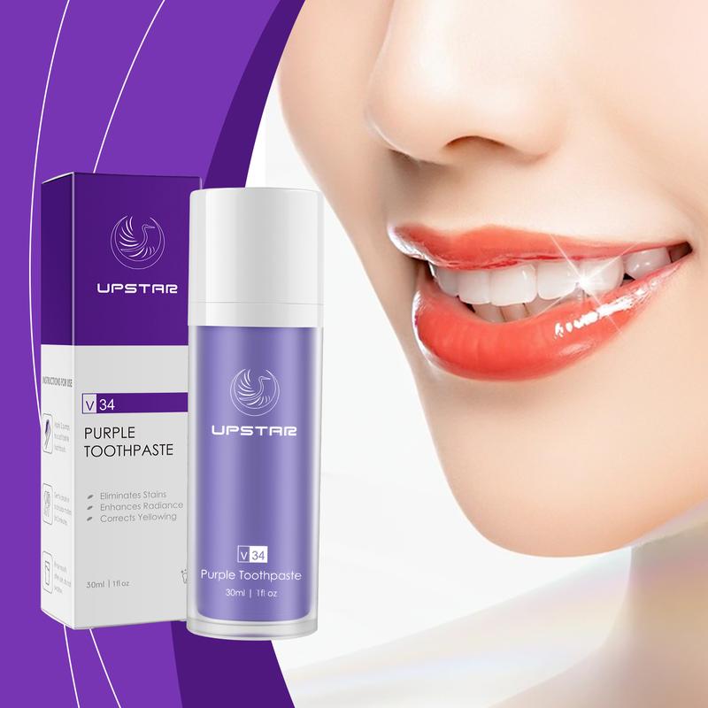 Purple Whitening Toothpaste, Deep Cleaning Oral whitening Care Xylitol Toothpaste,for Removing Stains & Brightening Teeth, Stain Concealer & Breath Freshener,, Perfect for Men & Women, Christmas Gift.