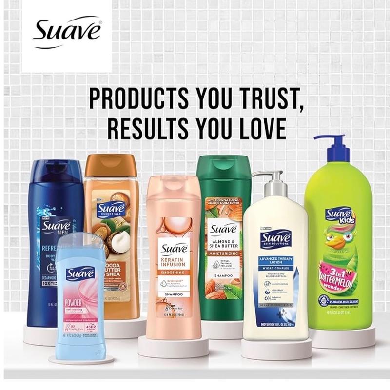 Suave Deodorant Women Powder and Fresh Bundle with Essential Oils, 48-Hour Odor & Wetness Protection, Anti-Staining, No Baking Soda, 4 x 2.6 oz